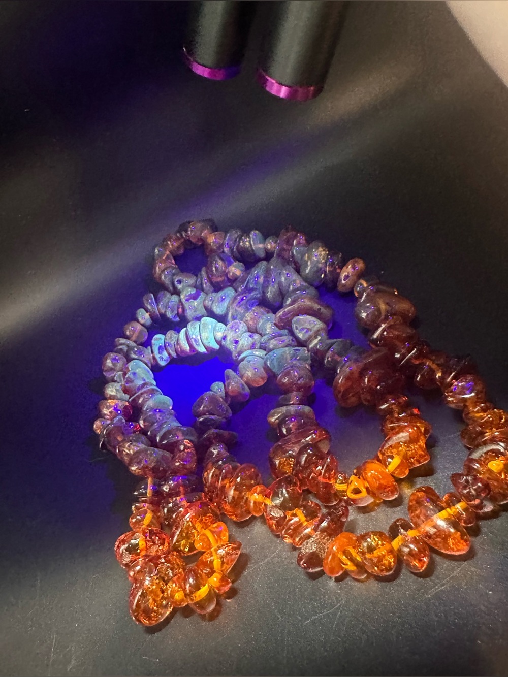 40” Genuine Baltic Amber Nugget Necklace Cognac Honey Amber Long Statement - Picture 15 of 16